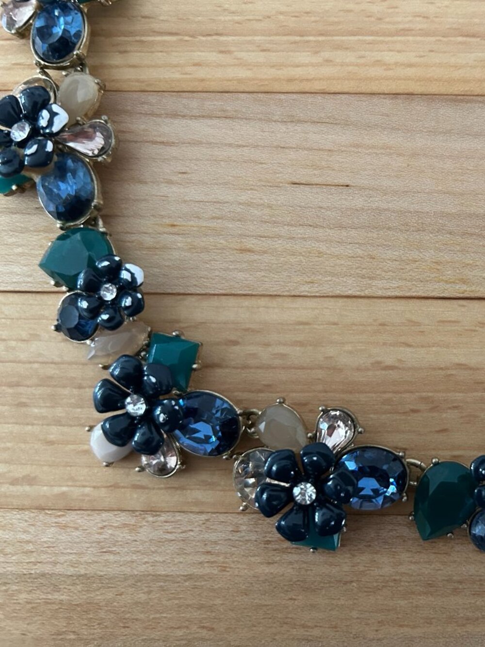 J. Crew Blue Toned Statement Necklace - Picture 2 of 3
